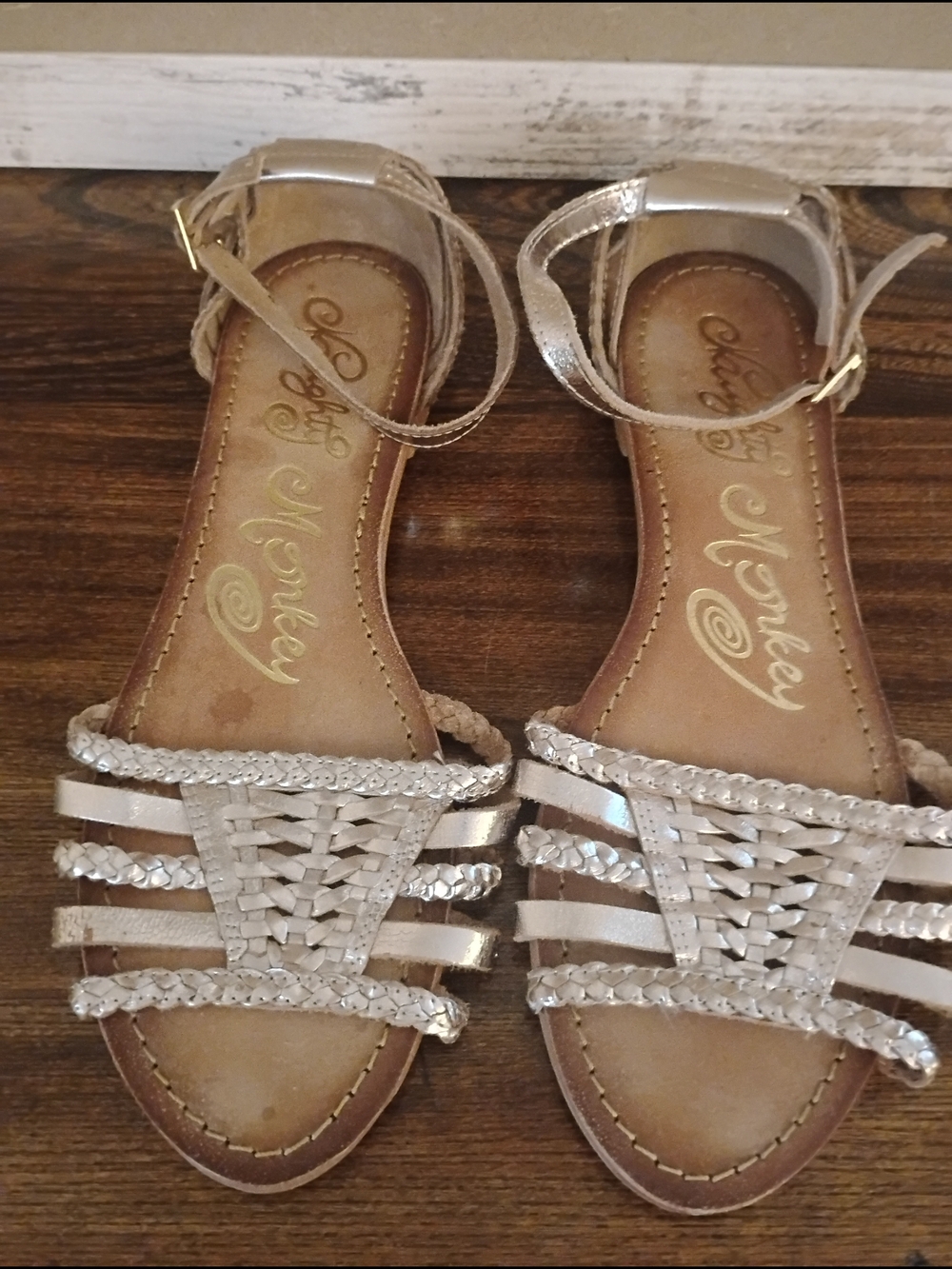 naughty monkey Silver Braided Strappy Sandals
